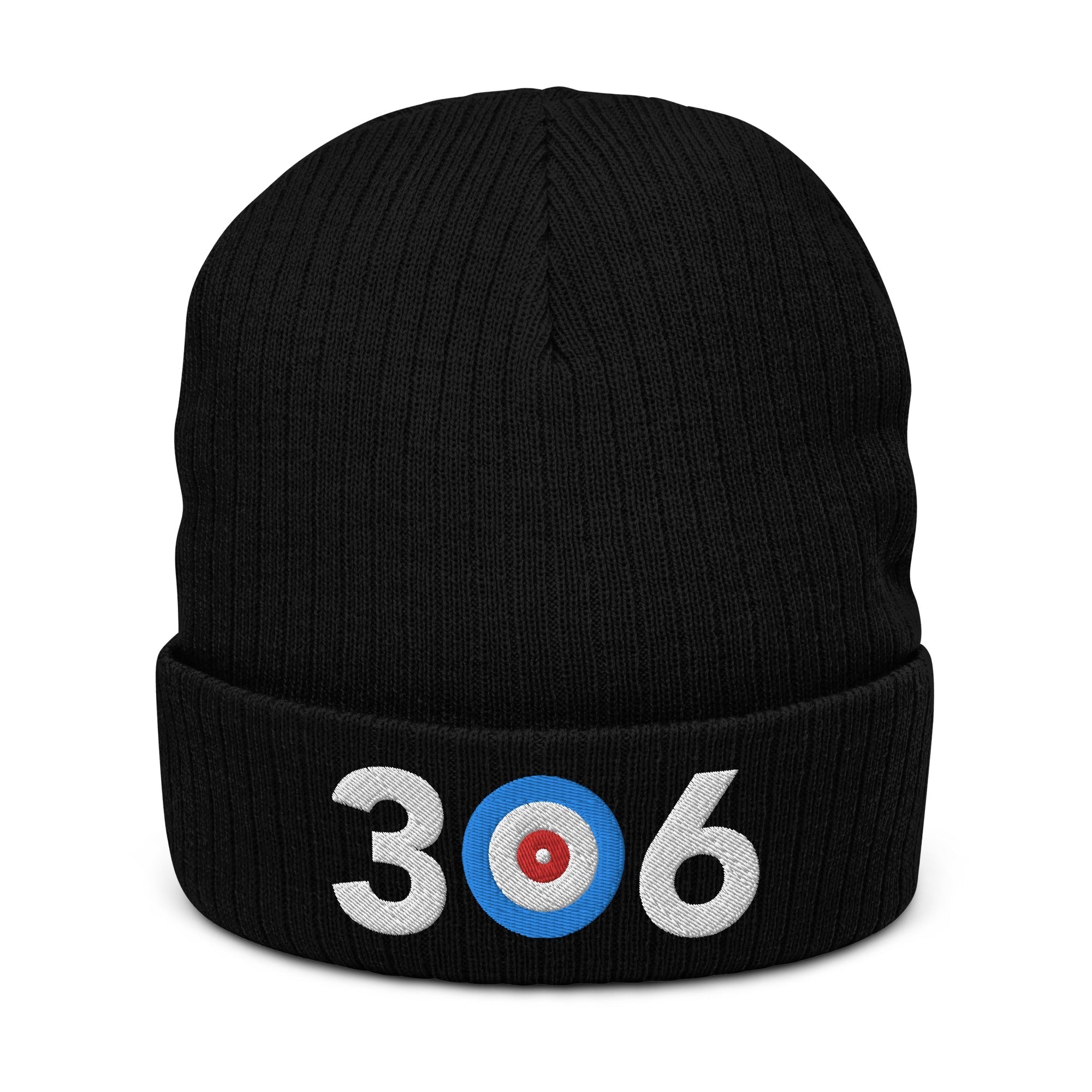 306 Saskatchewan Area Code Ribbed knit beanie