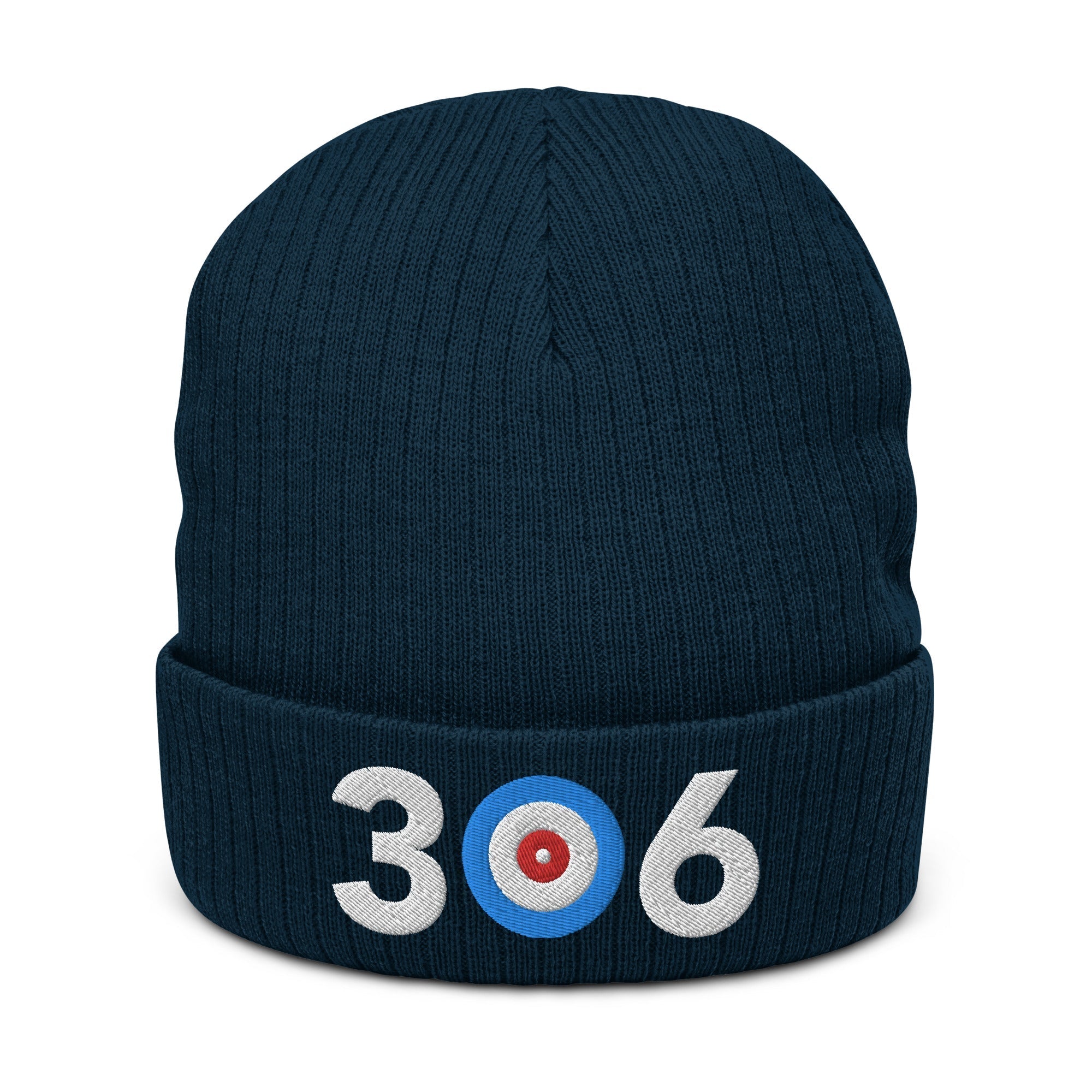 306 Saskatchewan Area Code Ribbed knit beanie