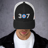 307 Area Code - Wyoming Curling Club Trucker Cap