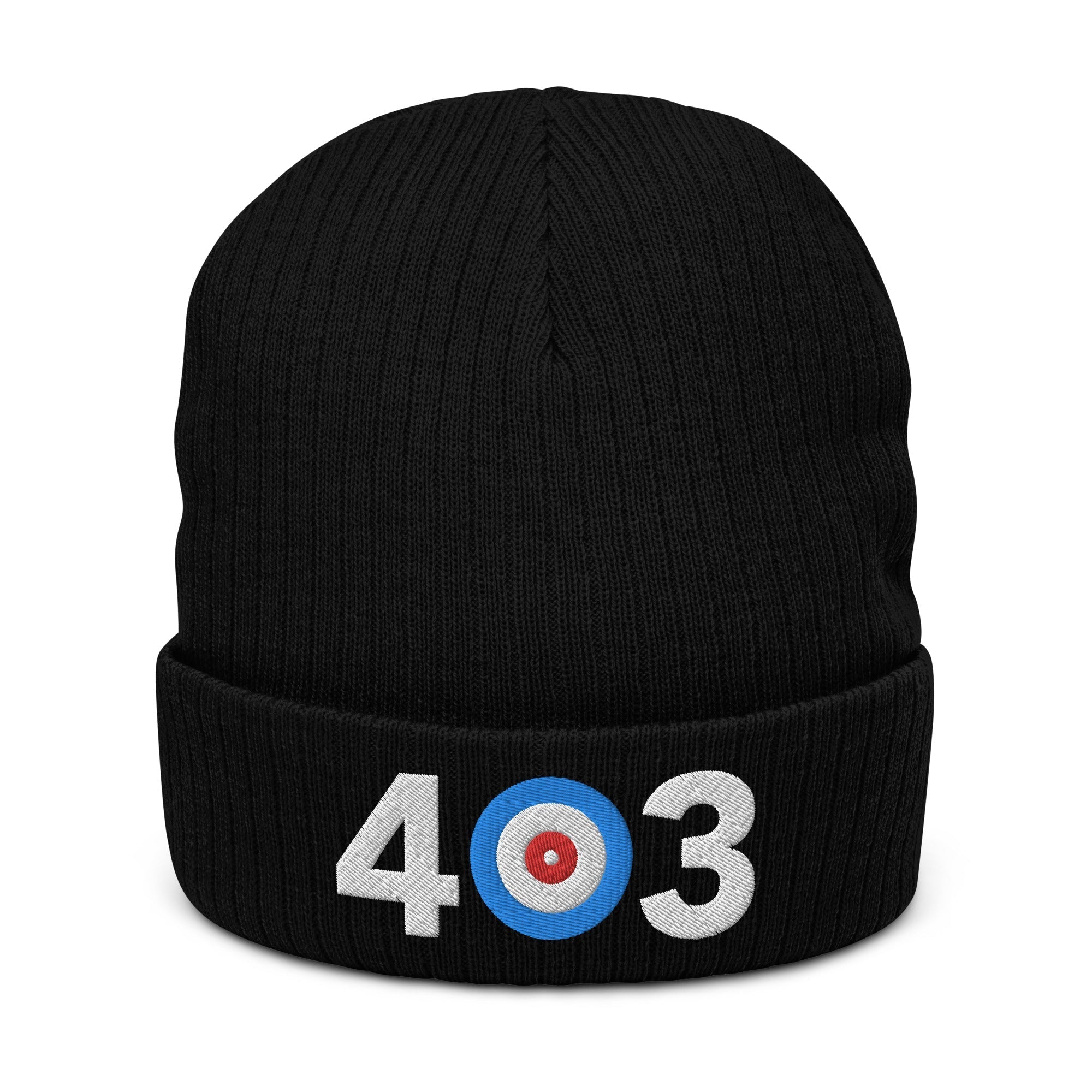 403 Calgary Area Code Ribbed knit beanie