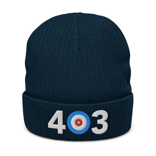403 Calgary Area Code Ribbed knit beanie