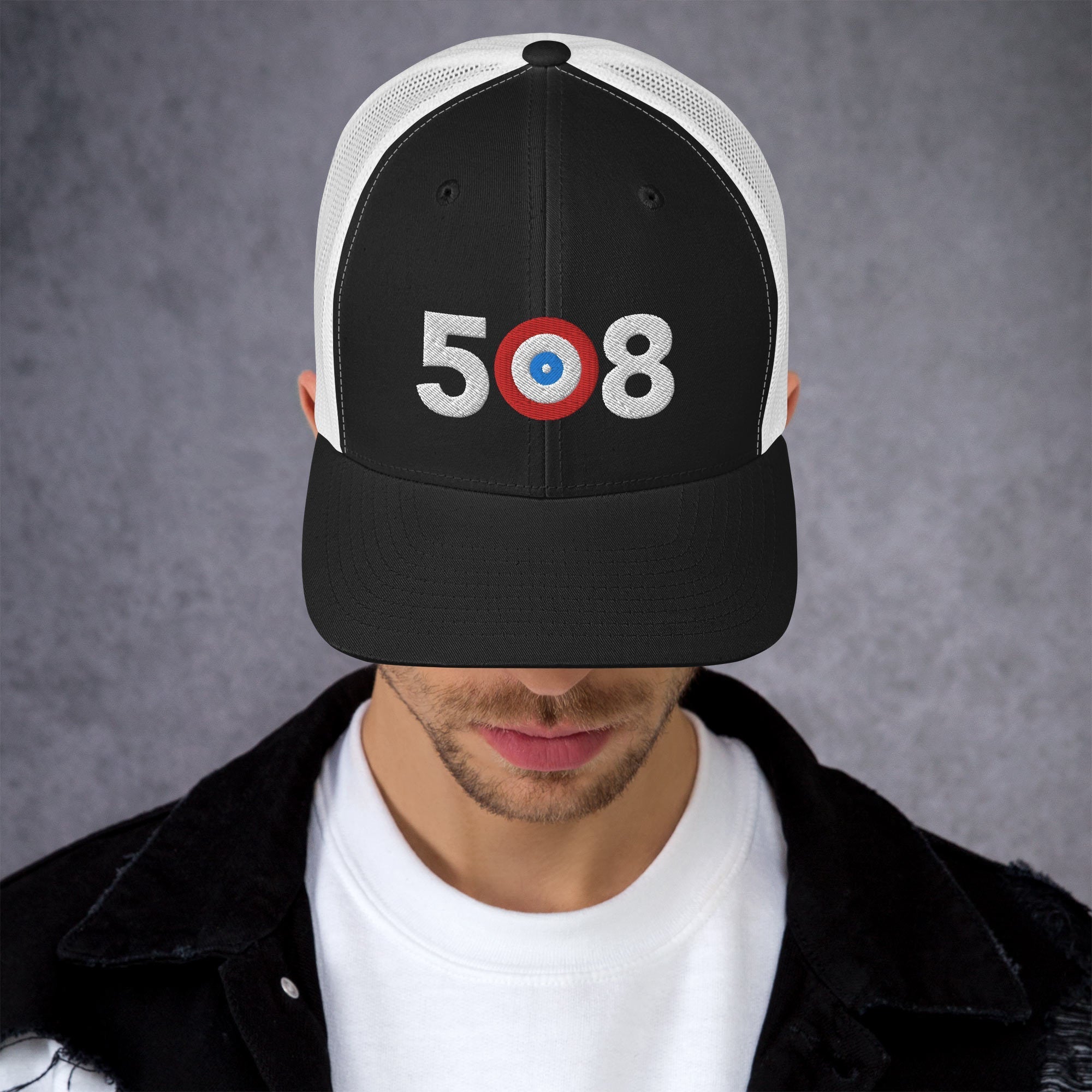 508 Area Code - Massachusetts Curling Club Trucker Cap