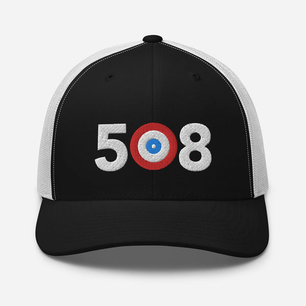508 Area Code - Massachusetts Curling Club Trucker Cap