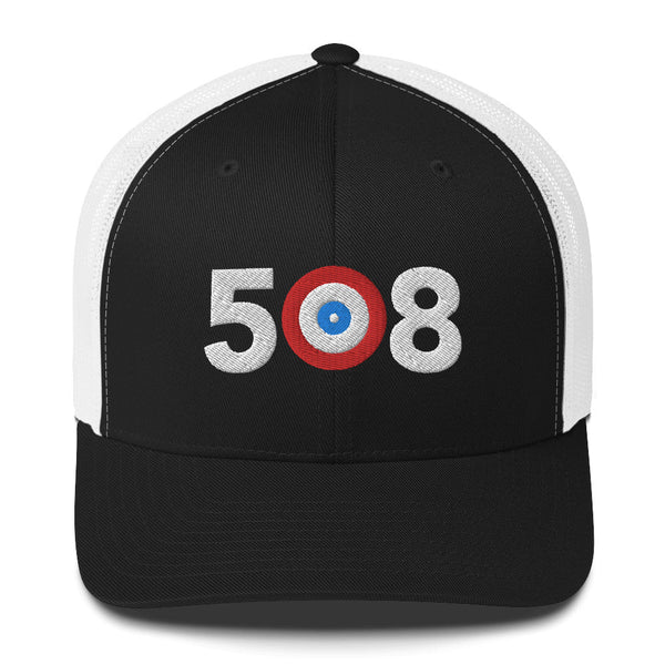 508 Area Code - Massachusetts Curling Club Trucker Cap