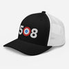 508 Area Code - Massachusetts Curling Club Trucker Cap