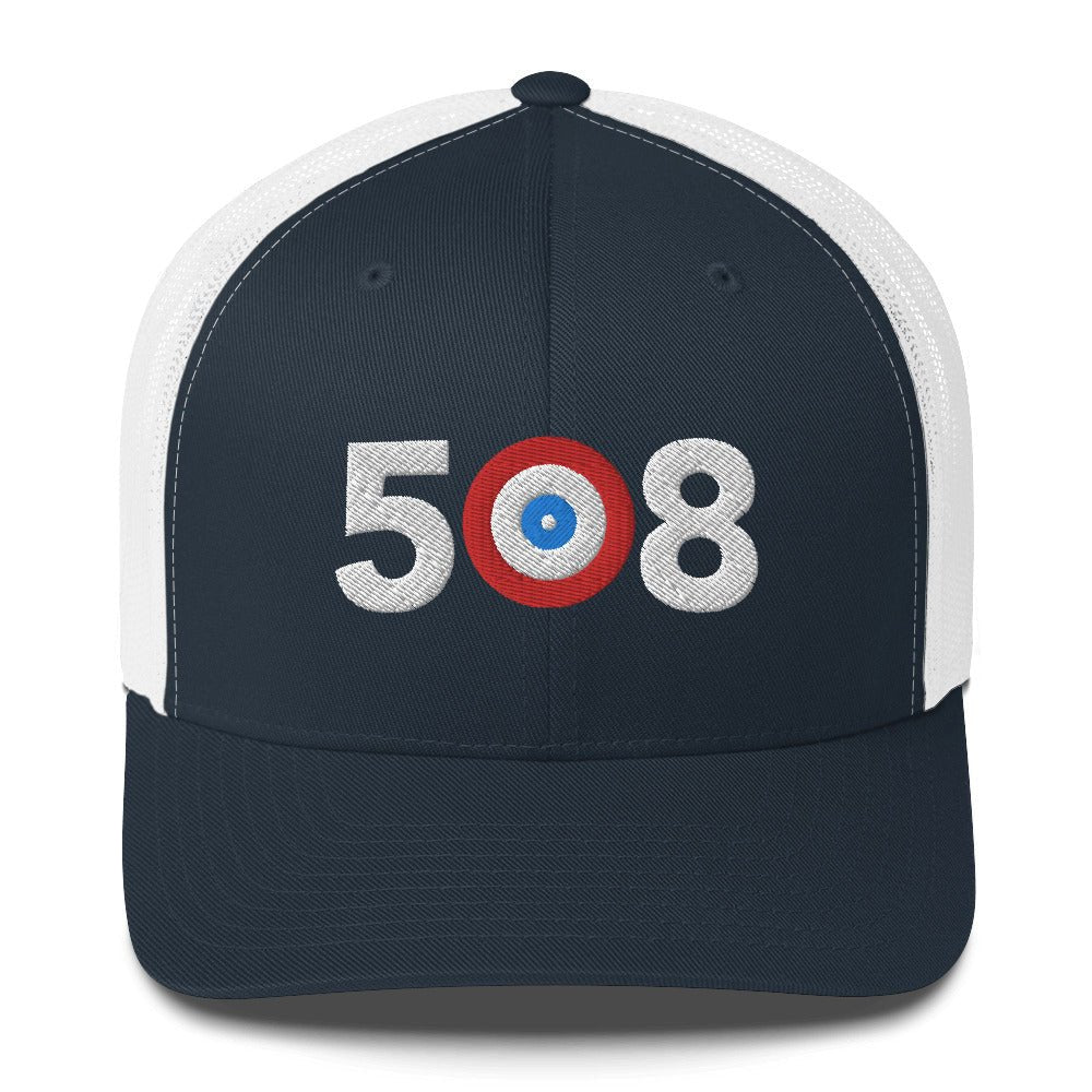 508 Area Code - Massachusetts Curling Club Trucker Cap