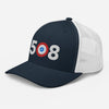 508 Area Code - Massachusetts Curling Club Trucker Cap