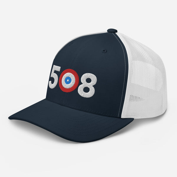 508 Area Code - Massachusetts Curling Club Trucker Cap