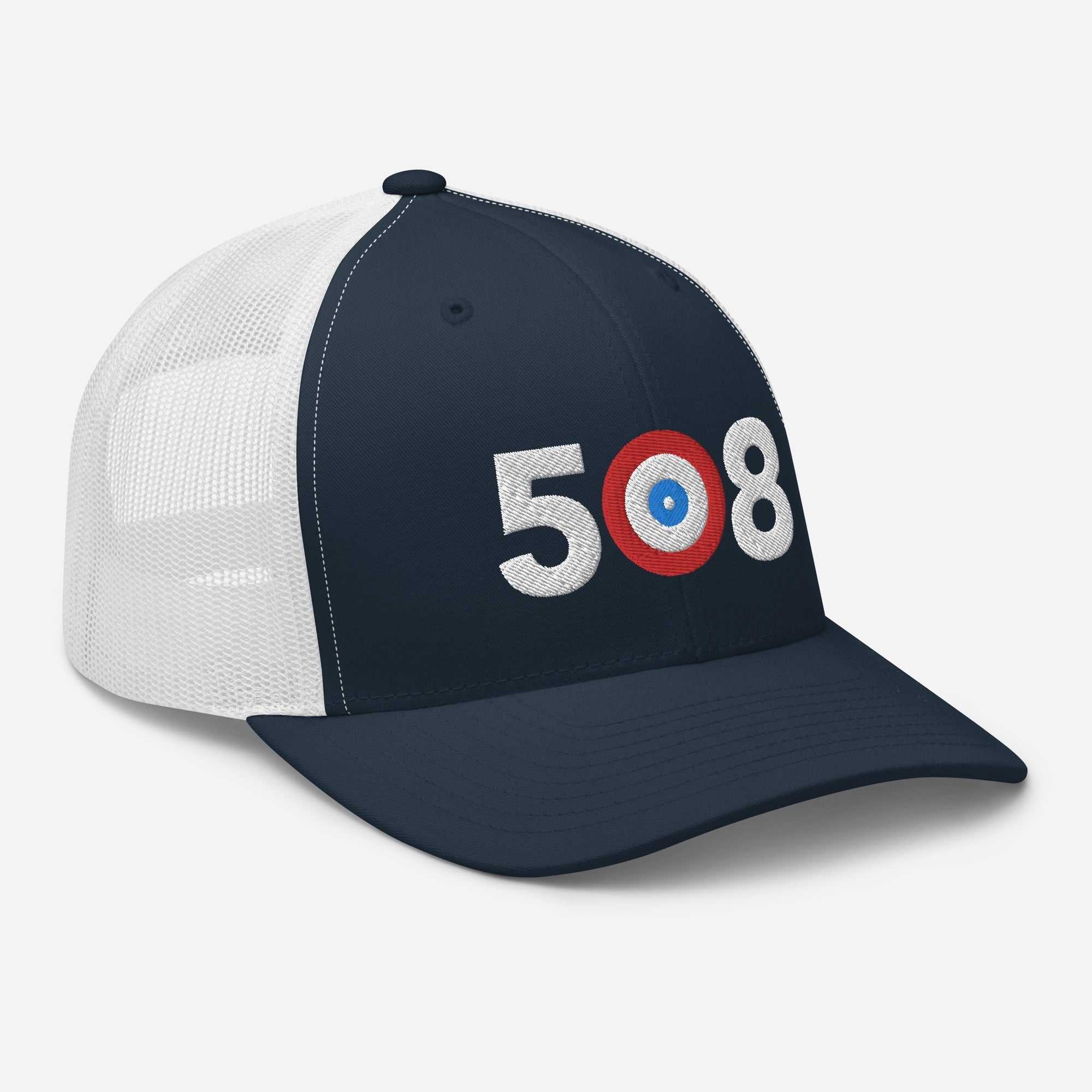 508 Area Code - Massachusetts Curling Club Trucker Cap