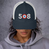 508 Area Code - Massachusetts Curling Club Trucker Cap