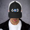 603 Area Code - New Hampshire Curling Club Trucker Cap