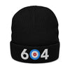 604 Vancouver Area Code Ribbed knit beanie