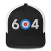 604 Vancouver Area Code Trucker Cap