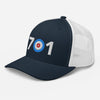 701 Area Code - North Dakota Curling Club Trucker Cap