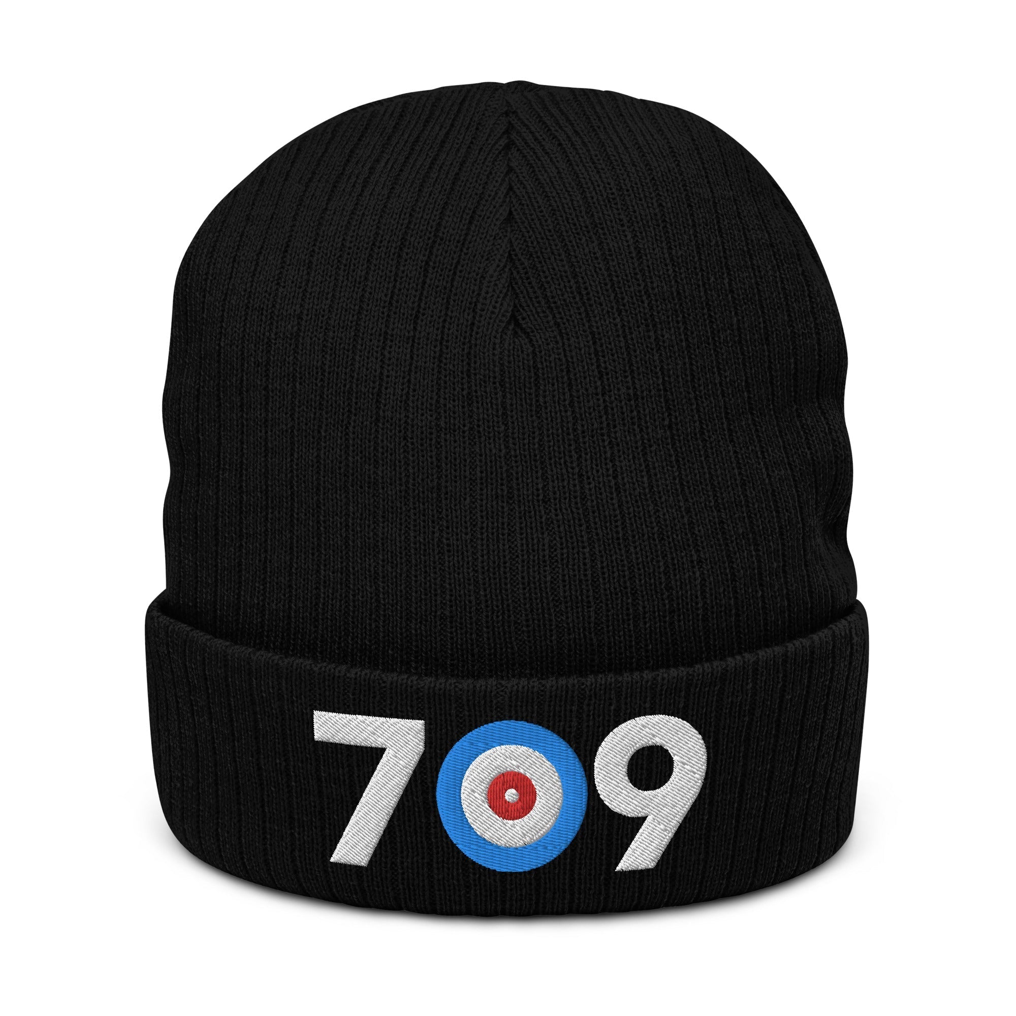 709 New Foundland Area Code Ribbed knit beanie