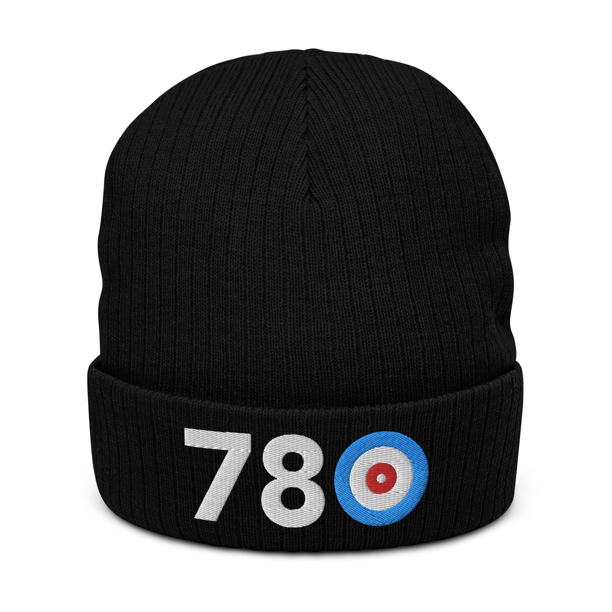 780 Edmonton Area Code Ribbed knit beanie
