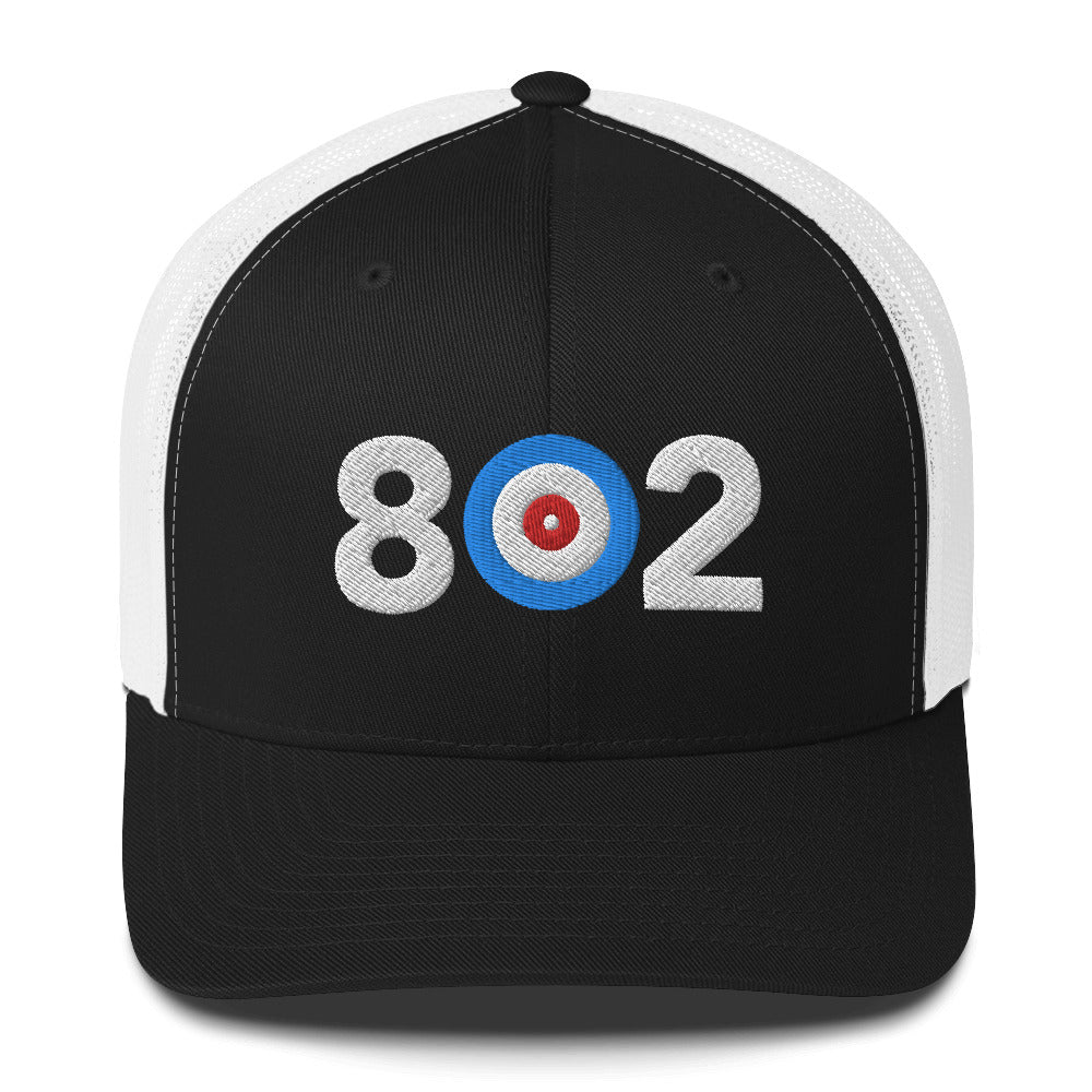 802 Area Code - Vermont Curling Club Trucker Cap