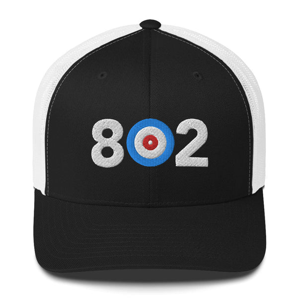 802 Area Code - Vermont Curling Club Trucker Cap