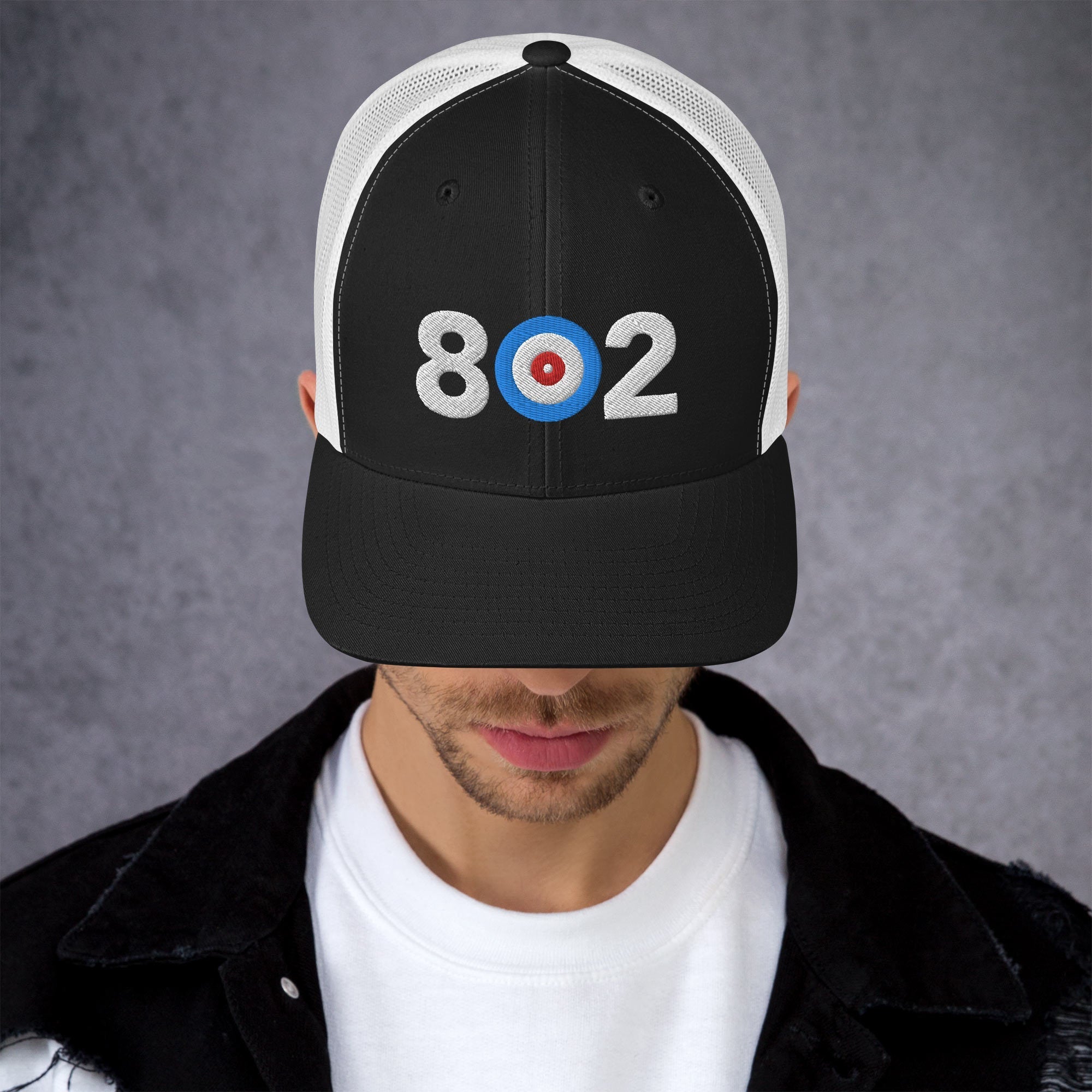 802 Area Code - Vermont Curling Club Trucker Cap
