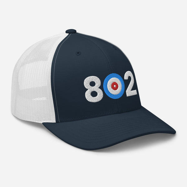 802 Area Code - Vermont Curling Club Trucker Cap