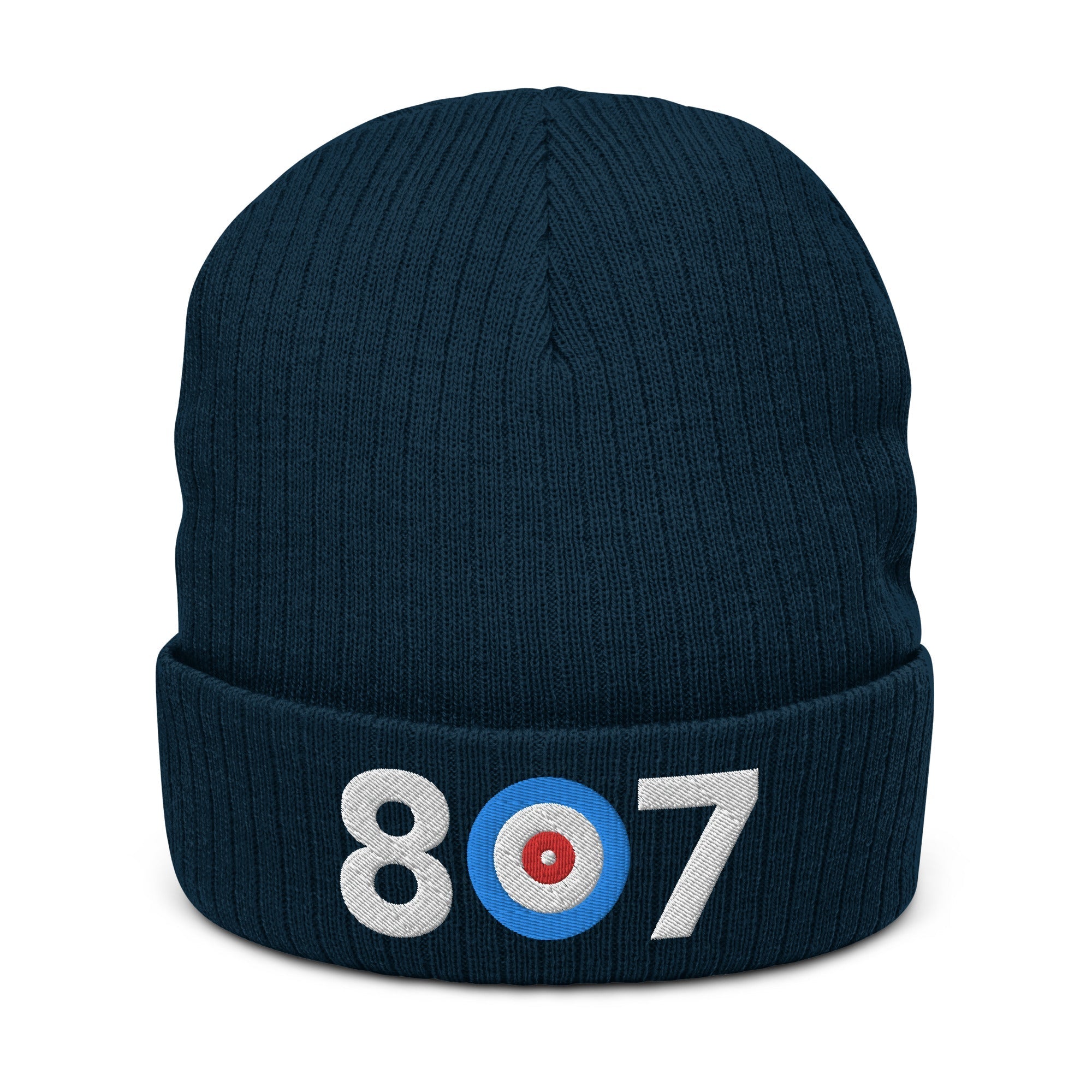 807 Ontario Area Code Ribbed knit beanie