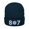 807 Ontario Area Code Ribbed knit beanie
