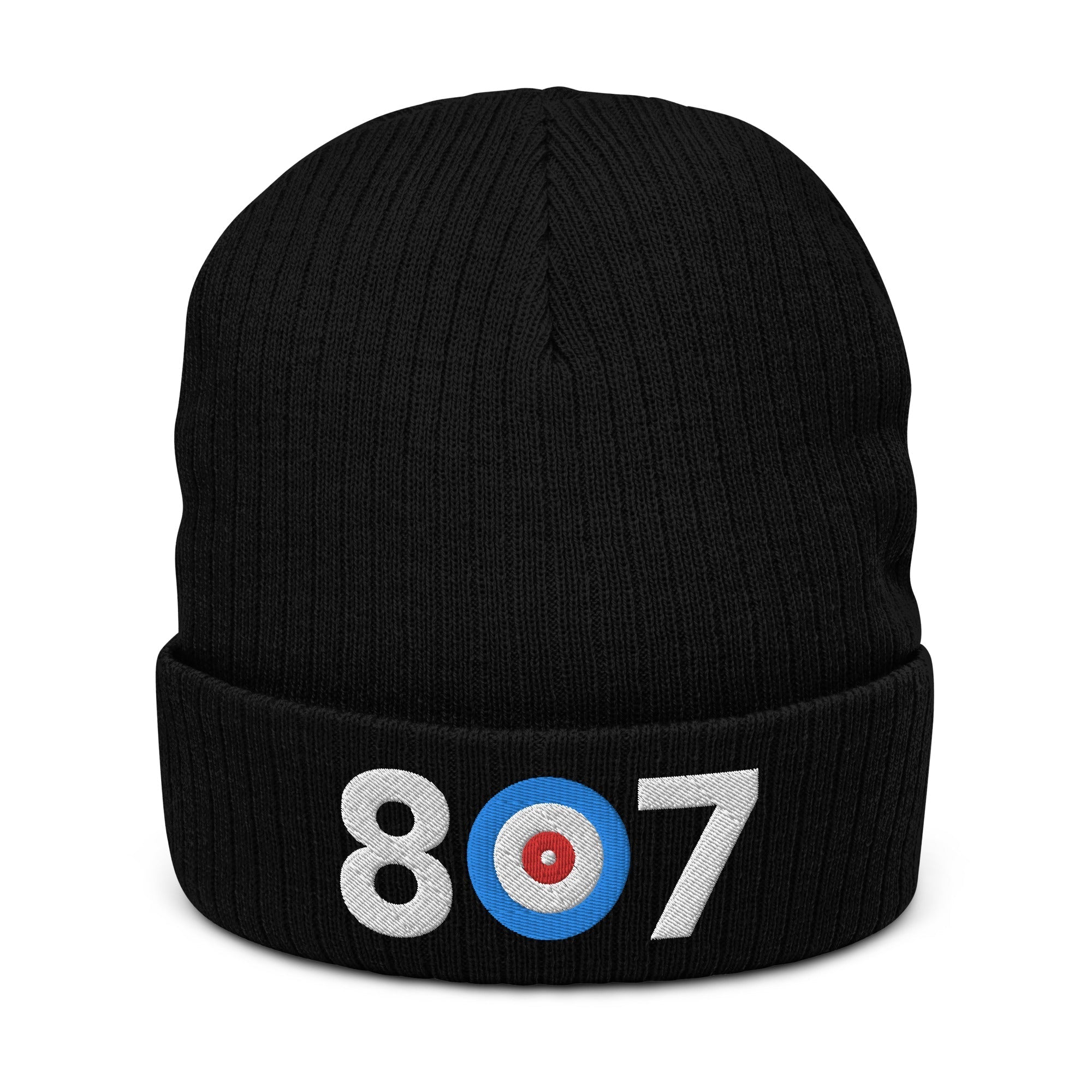 807 Ontario Area Code Ribbed knit beanie