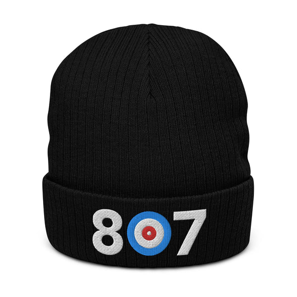 807 Ontario Area Code Ribbed knit beanie