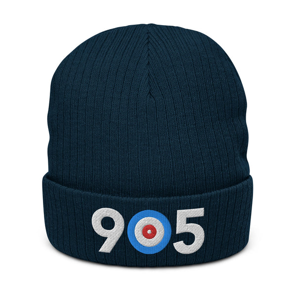 905 Toronto Area Code Ribbed knit beanie