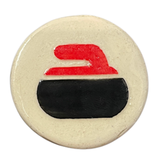 Ceramic Curling Stone Magnet