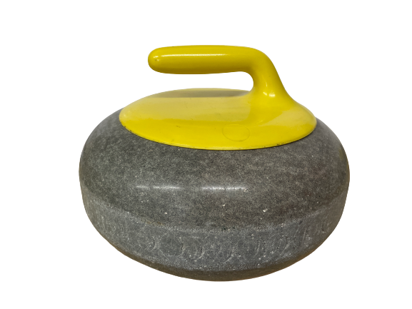 Retired Curling Rock for Decorative Use