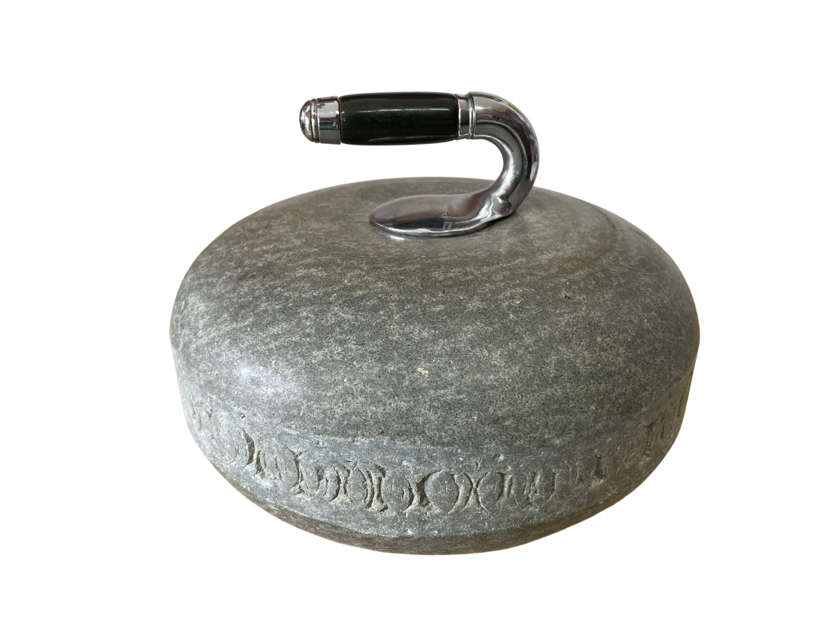 Retired Curling Rock for Decorative Use