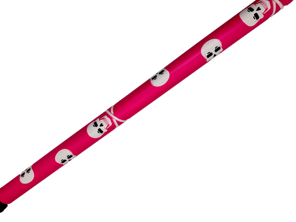 Lady Rebel - Hardline Carbon Fiber Curling Broom - Pink Skulls Special Edition