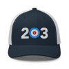 Area Code 203 - Connecticut Curling Club Trucker Cap