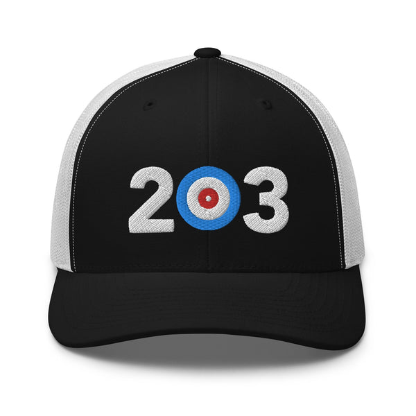 Area Code 203 - Connecticut Curling Club Trucker Cap