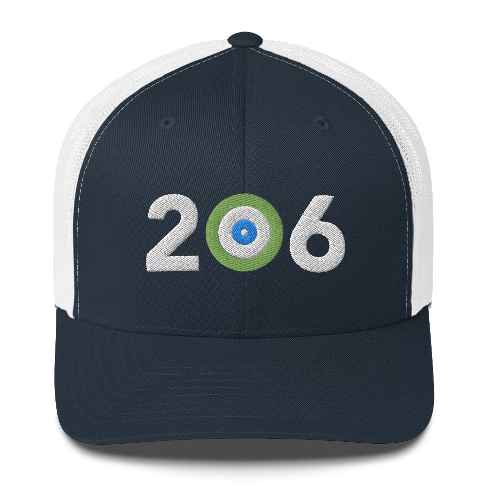 AREA CODE 206 - SEATTLE CURLING CLUB TRUCKER CAP
