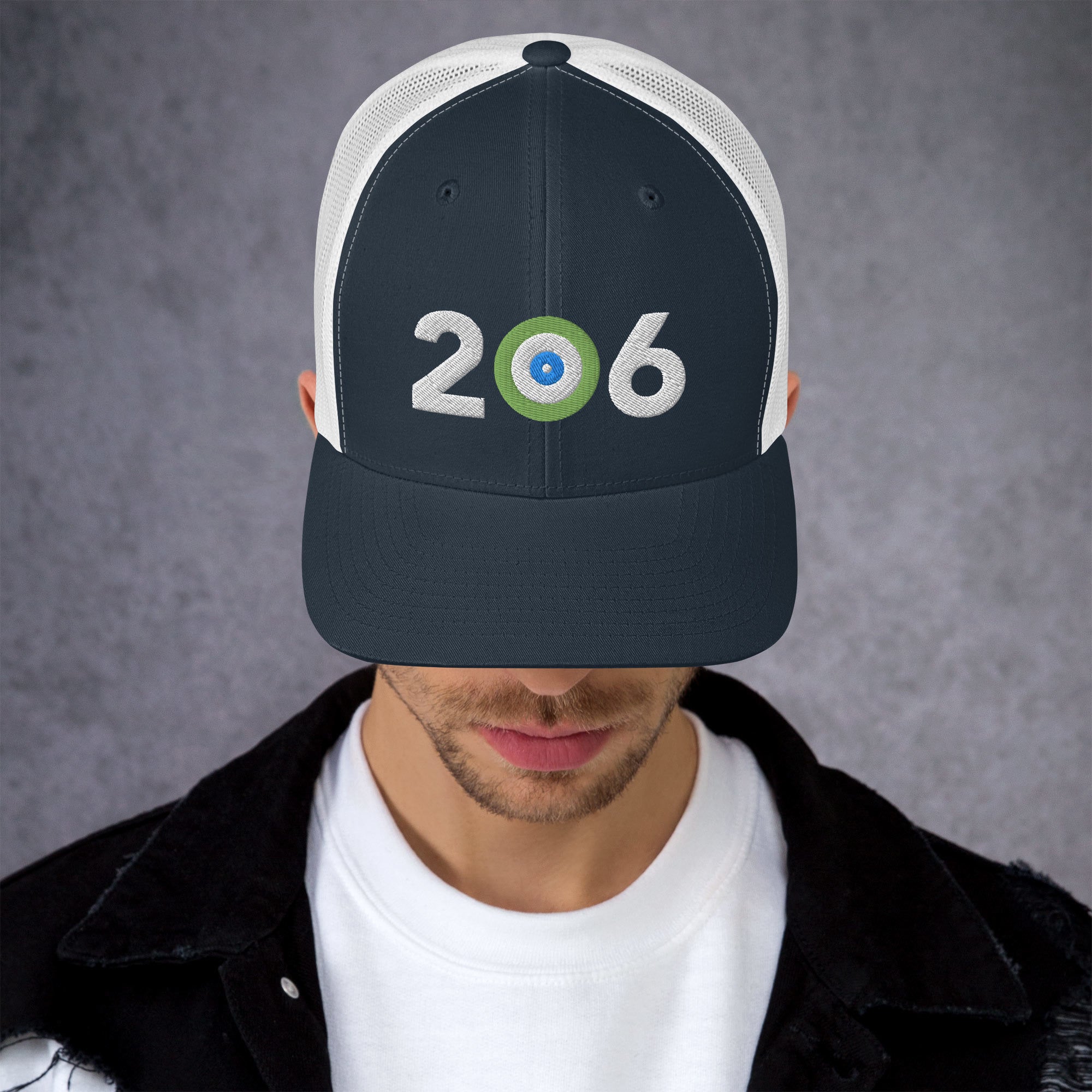 AREA CODE 206 - SEATTLE CURLING CLUB TRUCKER CAP