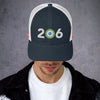 AREA CODE 206 - SEATTLE CURLING CLUB TRUCKER CAP