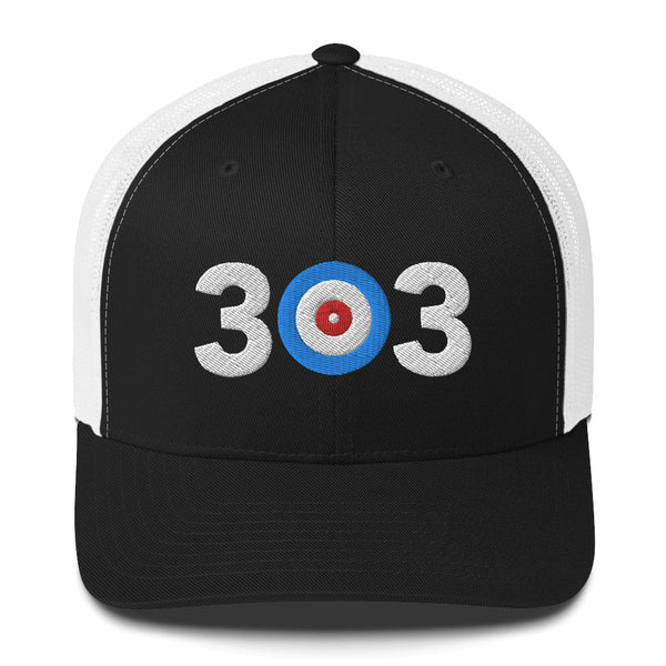 Area Code 303 - Denver, Colorado Curling Club Trucker Cap