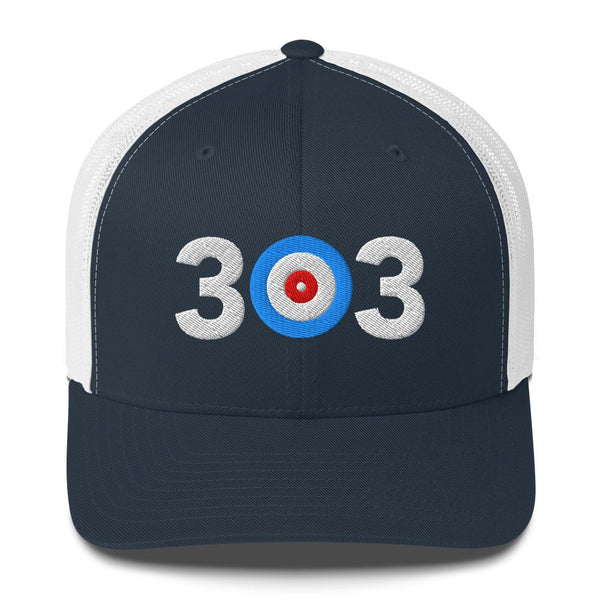 Area Code 303 - Denver, Colorado Curling Club Trucker Cap