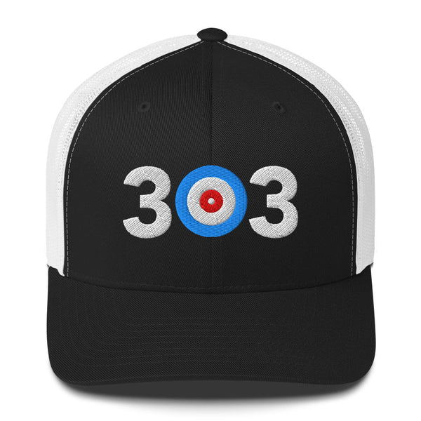 Area Code 303 - Denver, Colorado Curling Club Trucker Cap