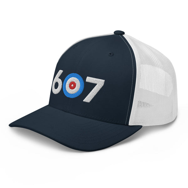 Area Code 607 - Ithaca New York Curling Club Trucker Cap
