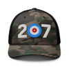 Belfast Curling Area Code 207 - Camouflage trucker hat
