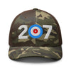 Belfast Curling Area Code 207 - Camouflage trucker hat