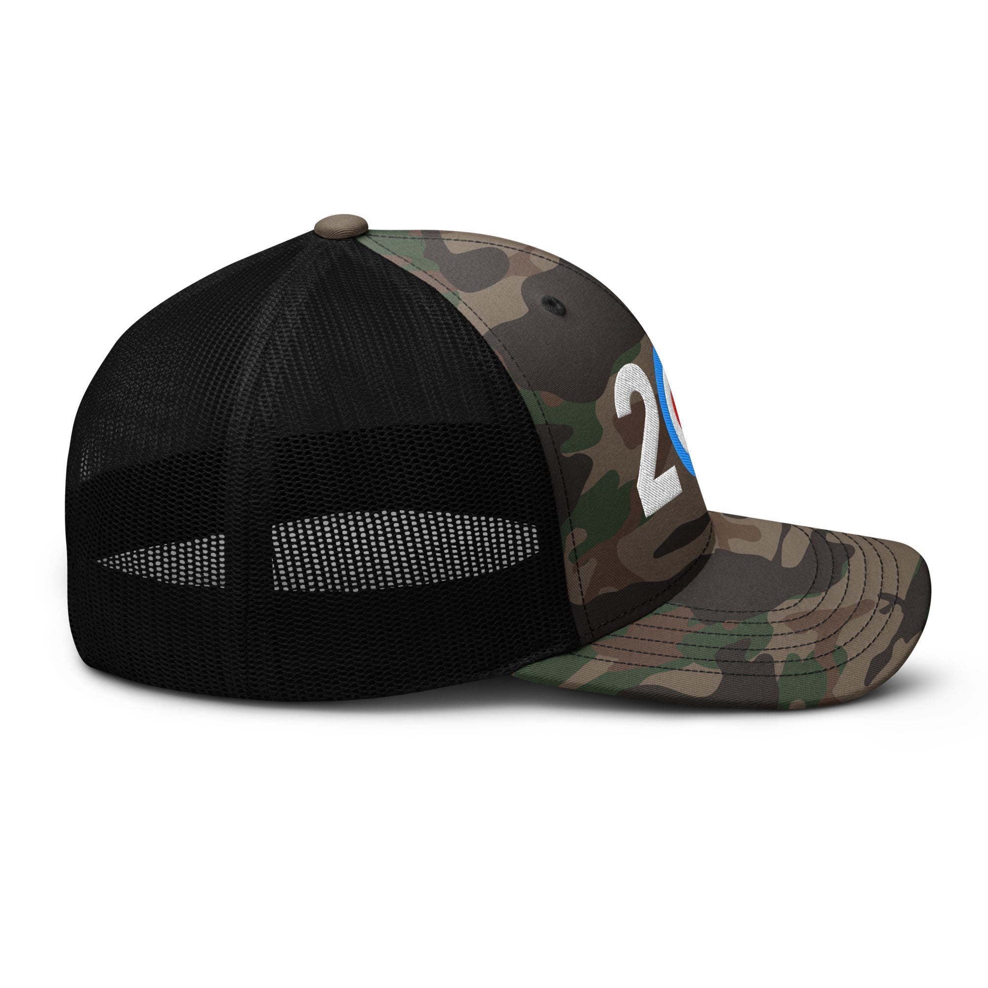 Belfast Curling Area Code 207 - Camouflage trucker hat