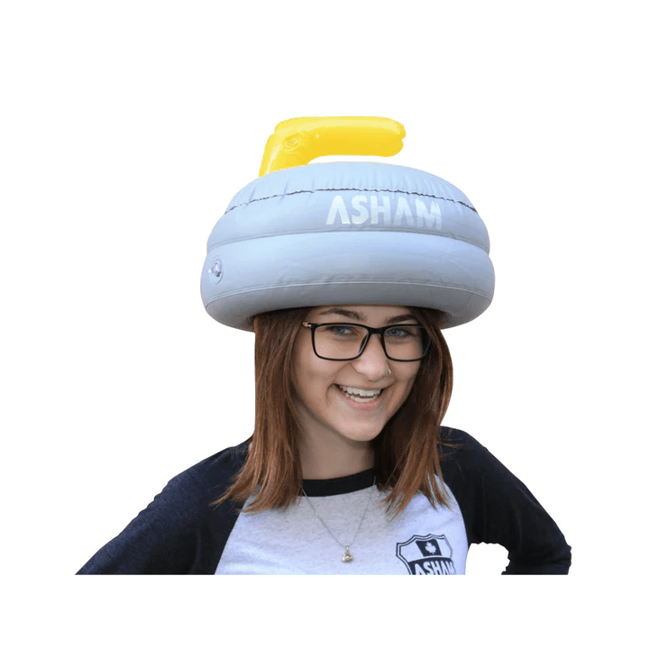Blow Up Curling Rock Hat
