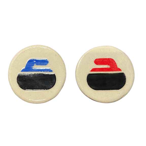 Ceramic Curling Stone Magnet