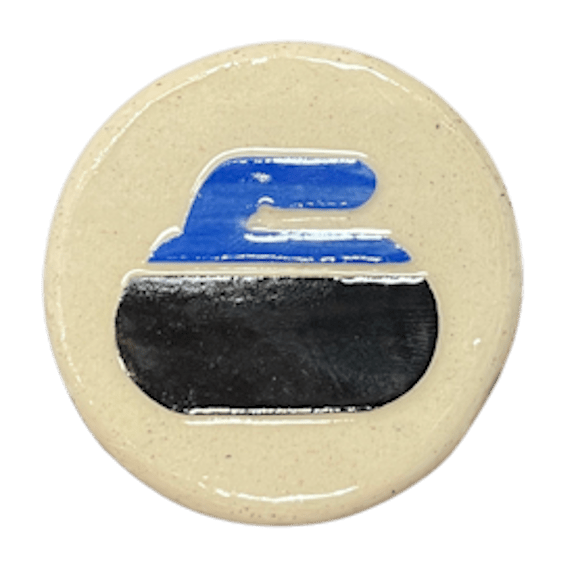 Ceramic Curling Stone Magnet