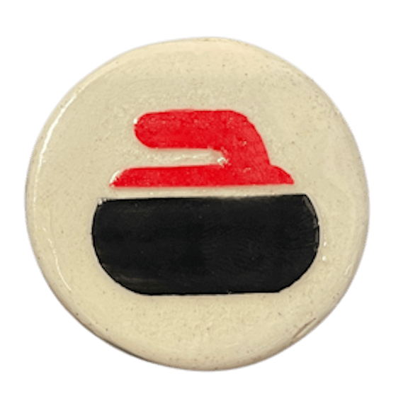 Ceramic Curling Stone Magnet