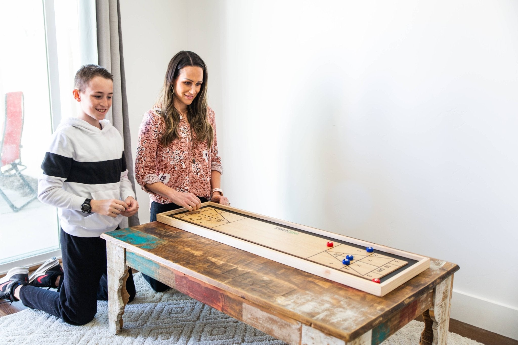 Curling and Shuffleboard 2 in 1 Table Top Game